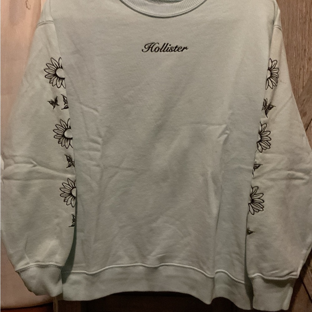 Hollister Blue Textured Sweatshirt